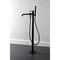 Kingston Brass KS7030DKL Freestanding Tub Faucet with Hand Shower, Matte Black KS7030DKL - alternate 3
